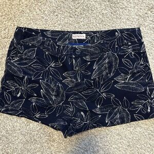 Navy floral summer shorts